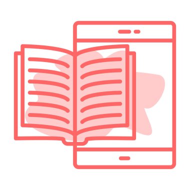 kitap simgesi tasarımı, vektör illüstrasyonu