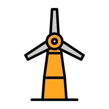 yel değirmeni vektör renk çizgisi