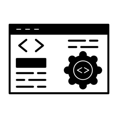Web geliştirme simgesi vektör illüstrasyonu