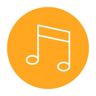 Müzik notası simgesi. vektör illüstrasyonu