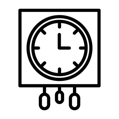 Alarm saat simgesi vektör illüstrasyonu