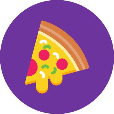 pizza. Web simgesi basit illüstrasyon