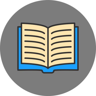 Okuyorum. Web simgesi basit illüstrasyon