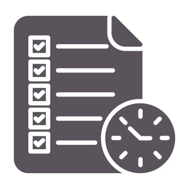 Kontrol listesi simgesi, vektör illüstrasyonu