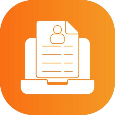 Vektör Belgesi düz simgesi