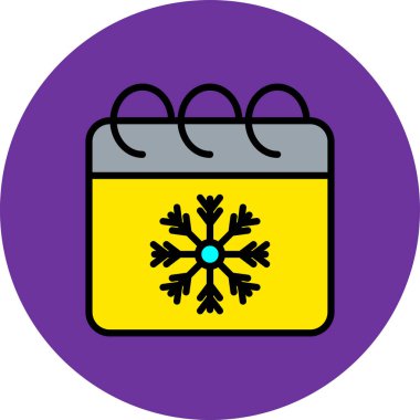 kar Tanesi simgesi vektör çizimi