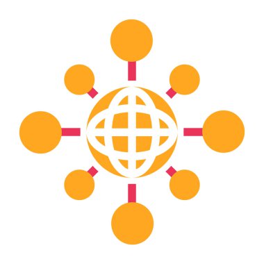 küresel ağ simgesi. ince çizgi biçimi.