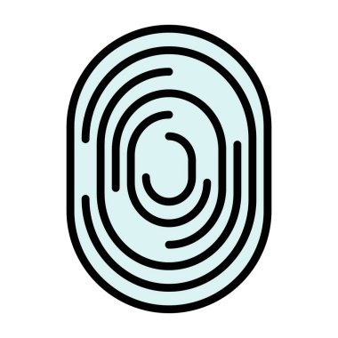 Parmak izi. Web simgesi basit illüstrasyon