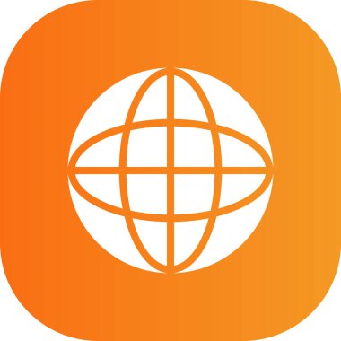 dünya küresi simgesi, vektör illüstrasyonu