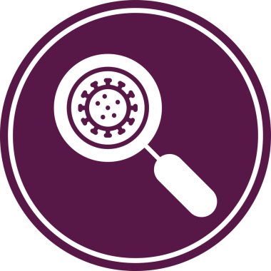 Tıbbi vektör ikonu. biçim düz yuvarlak simge, mor renk, yuvarlak açılar, beyaz arkaplan.