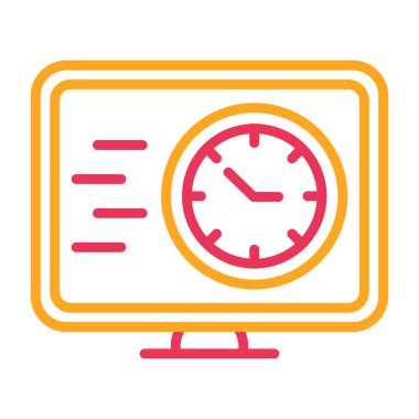 Saat simgesinin vektör illüstrasyon tasarımı