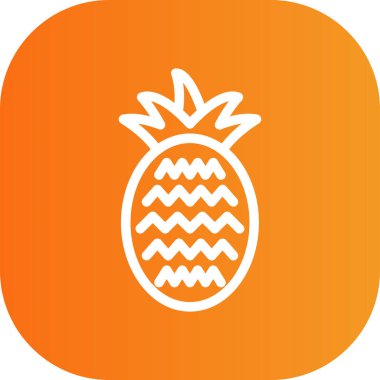 Eşsiz Ananas Vektör Satır Simgesi