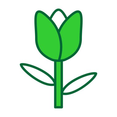 Lale çiçeği ikonu. Beyaz arkaplanda izole edilmiş ağ için lale çiçeği vektör simgesi