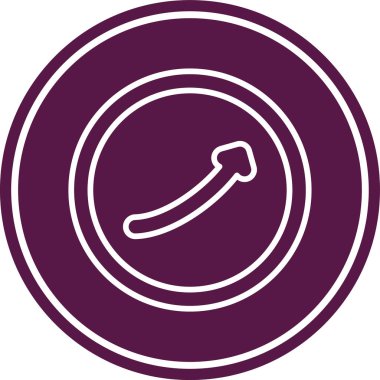 Benzersiz biftek vektör çizgisi simgesi