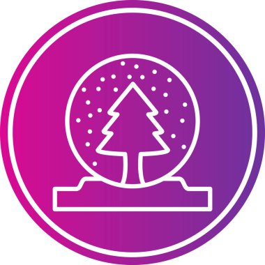 Bir ağaç simgesinin vektör illüstrasyonu