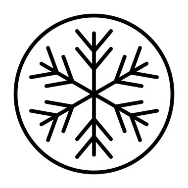 Kar tanesi. Web simgesi basit illüstrasyon