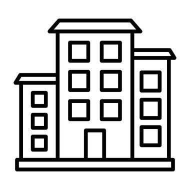 Otel binası simgesi, taslak biçimi