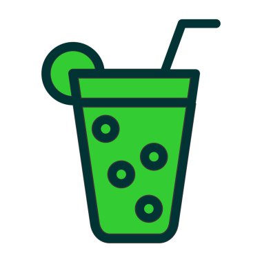 Kokteyl içecek ikonu vektör illüstrasyonu