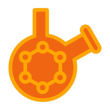 Kimyasal test tüpü ikonu. vektör illüstrasyonu