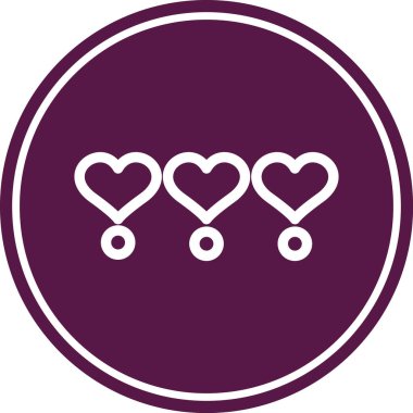 Kalp ikonu vektör illüstrasyonu