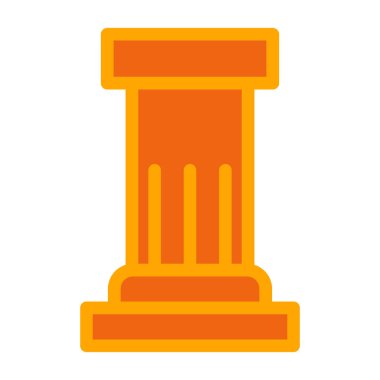 Beyaz arkaplanda sütun simgesi. vektör illüstrasyonu.