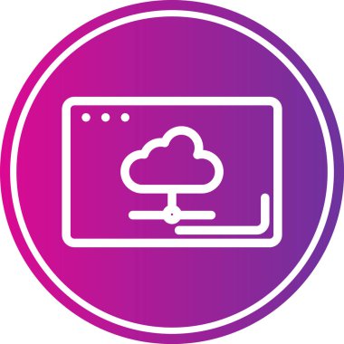 Bulut hesaplama simgesinin vektör illüstrasyonu