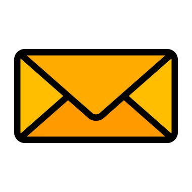 zarf e- posta simgesi vektör illüstrasyonu