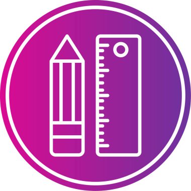 Kalem. Web simgesi basit illüstrasyon