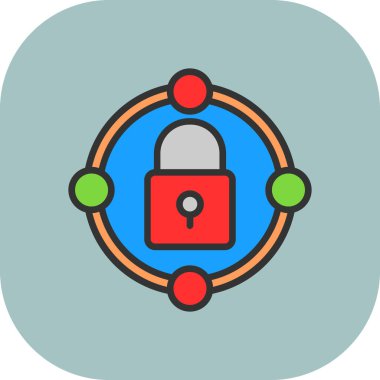 ikon vektör illüstrasyonunu kilitle