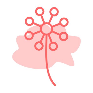 Çiçek ikonu. vektör illüstrasyonu