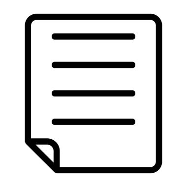 belge vektörü ince çizgi simgesi