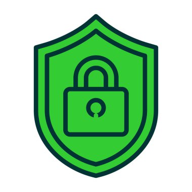 güvenlik kilidi simgesi, vektör illüstrasyonu