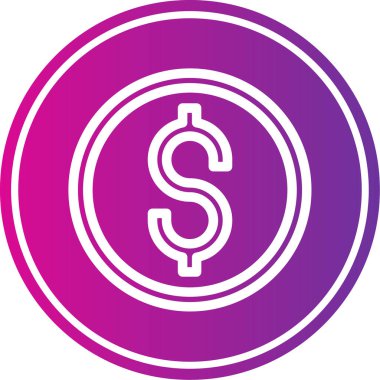 Vektör para simgesi çizimi