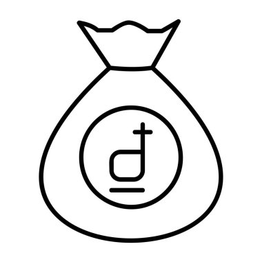 Para çantası simgesi, taslak biçimi