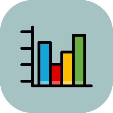grafik çizelgesi simgesi, vektör illüstrasyonu