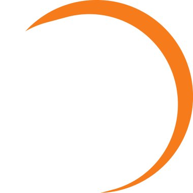 beyaz arkaplanda turuncu simge vektörü