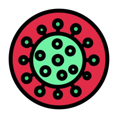 covid 19 virüs parçacık çizgisi biçimi simgesi