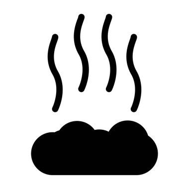 duman bulutu simgesi. Web için duman vektörü simgelerinin özet çizimi