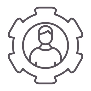 avatar erkek kullanıcı simgesi ana hat biçiminde