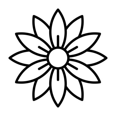 Çiçek. Web simgesi basit illüstrasyon