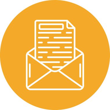 Mektup. Web simgesi basit illüstrasyon