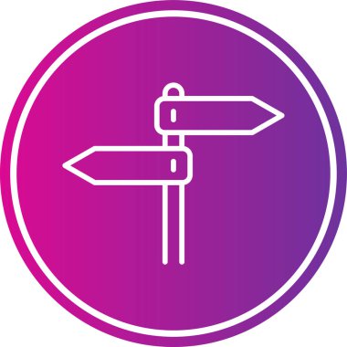 Yön ok simgesi, vektör illüstrasyonu