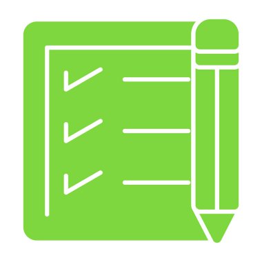 Kontrol listesi. Web simgesi vektör illüstrasyonu