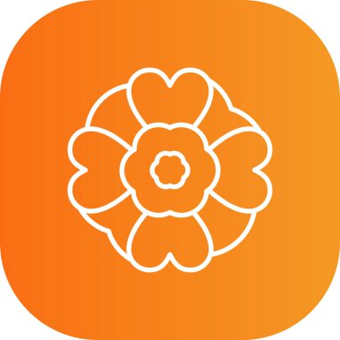 Çiçek. Web simgesi basit illüstrasyon