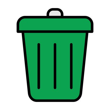 Çöp kutusu vektör illüstrasyonuName