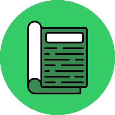 Gazete ikonu. Beyaz arkaplanda izole edilmiş web için gazete vektör simgesi