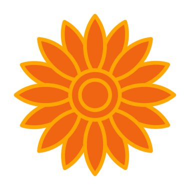 izole edilmiş ayçiçeği ikonu resim vektör çizimi tasarımı