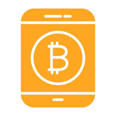 bitcoin. vektör simgesi basit resimleme