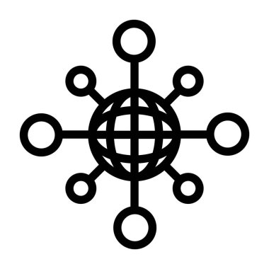 ağ simgesi, vektör illüstrasyonu