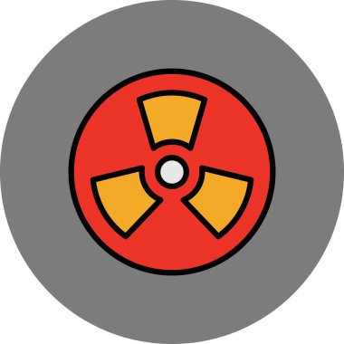 radyasyon renkli vektör simgesi